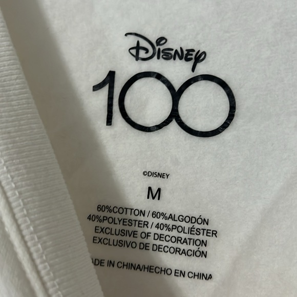 Disney Embroidered Mickey 100 Years Stitch Dumbo White Sweatshirt Shirt Sweater - Picture 7 of 10